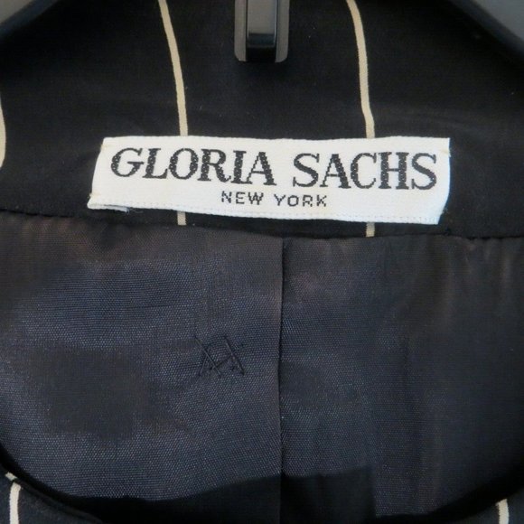 FINAL Gloria Sachs Black Button Front Jacket EUC - Picture 4 of 4
